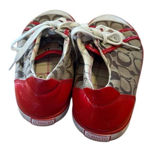 COACH Brown and Red Sneakers - Picture 3 of 5